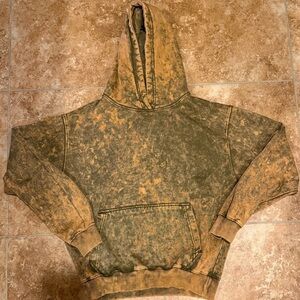 Vintage Style SUN acid Wash Hoodie size Small